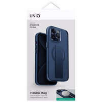 Uniq Heldro Mag Magclick uzlādes viedtālruņa apvalks iPhone 15 Pro Max - zila
