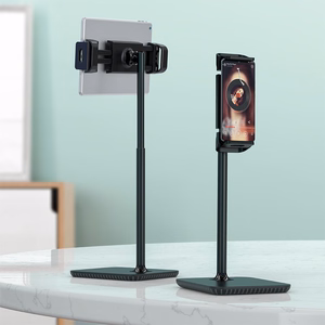 Acefast teleskopiskais tālruņa un planšetdatora turētājs (135–230 mm plats) galdam, 360° melns (E4 melns)