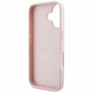 Guess Grained Roses Big 4G logo viedtālruņa apvalks iPhone 16 - rozā