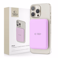 Tech-Protect LifeMag MagSafe PB10 5000mAh Portatīvais lādētājs (m) - rozā