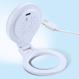 Magnētiskais telefona statīvs ar gaismu saderīgs ar MagSafe L8 balts