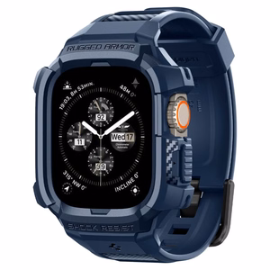 Spigen Rugged Armor Pro apvalks Apple Watch Ultra 1 / 2 (49mm) - jūras zila
