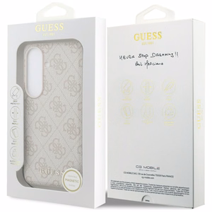 Guess case 4G Classic Logo Charm MagSafe for Samsung Galaxy S26 pink