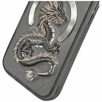 Nimmy Dragon Magnētiskais apvalks iPhone 16 Pro - pelēks