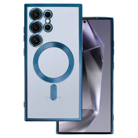 Metāla magnētiskais viedtālruņa apvalks Samsung Galaxy S24 Ultra zils