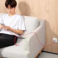 Baseus kabelis Tīģera gads 3 vienā - USB uz Type C, Lightning, Micro USB - 3,5A 1,2 metri (CASX010009) sarkans