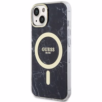 Guess GUHMP14SPCUMAK iPhone 14 6.1" melns/melns cietais apvalks Marble Magnētiskais