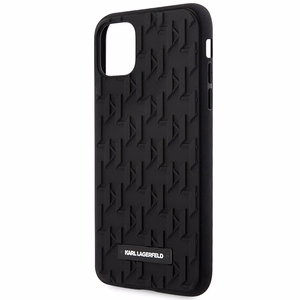 Karl Lagerfeld KLHCN61RUPKLPK 3D Monogram vāciņš ierīcei iPhone 11 / XR 6.1", melns