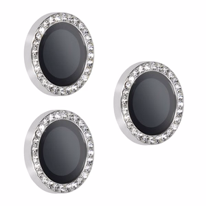 Закалённое стекло Hard Diamond для камеры (LENS) для iPhone 17 Pro / 17 Pro Max серебряный (объектив 3 шт.)