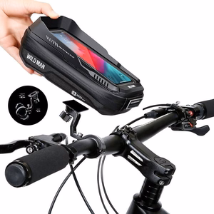 WILDMAN ceļojumu soma velosipēda stūrei ar rāvējslēdzēju, 0,5L (4 "- 7"), XT3S, melna