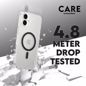CARE by PanzerGlass Flagmanis viedtālruņa apvalks iPhone 16 Plus 6.7" melns/melns Magnētiskais 1347