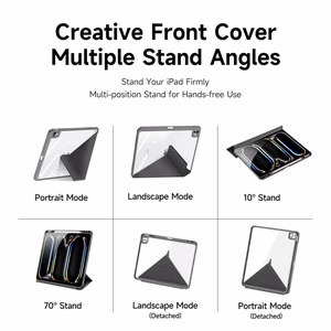 DUX DUCIS planšetdatora apvalks MAGI (m) ar zīmuli uzglabāšanas vietu iPad Air 11" (2024/2025)/iPad Air 4/5 10.9" - melns (m)