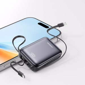 Joyroom JR-PBF29 20000mAh 22.5W ārējā baterija ar dubulto kabeli melna