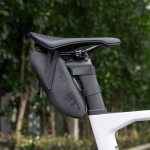 Rockbros AS-078-1 velosipēda sēdekļa soma ar viedo aizmugurējo lukturi 0.8L - melna