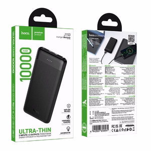 Hoco J153 ārējais akumulators, 10000 mAh, 2 A, 10 W, melns