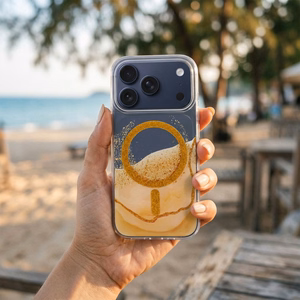 Ar MagSafe saderīgs Golden maciņš iPhone 16, zeltains