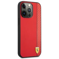 Ferrari FESAXHCP13XRE iPhone 13 Pro Max 6.7 sarkans kietais apvalks Off Track Carbon Stripe