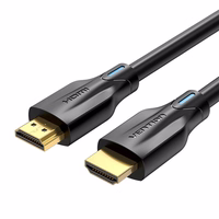 HDMI 2.1 Vention AANBF kabelis, 1 m, 8K 60 Hz / 4K 120 Hz (melns)