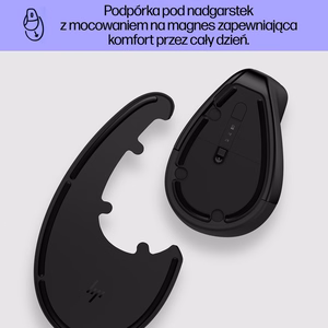 HP Wireless Mouse 920 Ergo Vertical melns