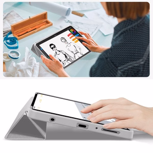 TechProtect SmartCase maciņš Samsung Galaxy Tab A9 / A11 8.7 pelēks