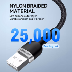 Wozinsky WNBAL1 USB-A / Lightning kabelis 2.4A 1m - melns