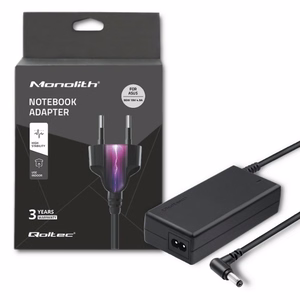 Qoltec 50075.90W strāvas adapteris Asus | 90W | 19V | 4.9A | 5.5*2.5 | +strāvas kabelis