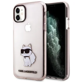 Karl Lagerfeld KLHCN61HNCHTCP iPhone 11 / Xr 6.1" rozā/rozā cietais apvalks Ikonik Choupette