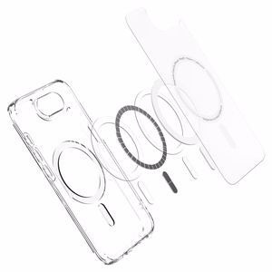 Spigen Ultra Hybrid Magnētiskais viedtālruņa apvalks iPhone 16e - balts, caurspīdīgs