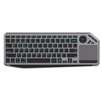 Techly ICTB9801TB tastatūra RF bezvadu + Bluetooth QWERTY US English melna