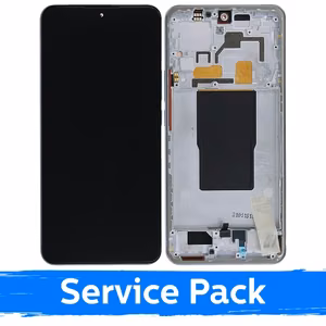 LCD ekrāns saderīgs ar Xiaomi 12T/12T Pro ar rāmi sudrabs (Service Pack)