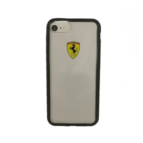 Ferrari cietais apvalks FEHCRFP7BK iPhone 7/8 /SE 2020 / SE 2022 caurspīdīgs/melns