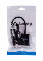 Lanberg AD-0017-BK video cable adapter 0.2 m VGA (D-Sub) HDMI Type A (Standard) melns