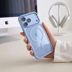 Tech-Protect Magmat MagSafe CC maciņš modelim iPhone 17 Pro Max / 18 Pro Max – caurspīdīgs gaiši zils