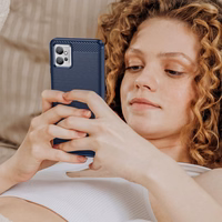 Carbon viedtālruņa apvalks Realme C35 elastīgs silikona oglekļa apvalks melns