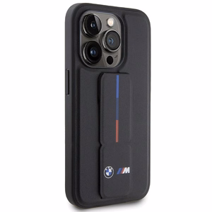 BMW Grip Hot Stamp viedtālruņa apvalks iPhone 15 Pro Max - melns