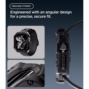Spigen Rugged Armor  Apple Watch 46 mm vāciņš, matēti melns