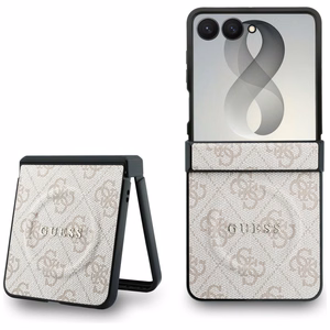 Rozā Guess 4G Classic MagSafe vāciņš Samsung Galaxy Z Flip8 tālrunim