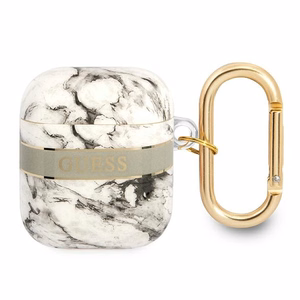 Guess GUA2HCHMAG AirPods apvalks pelēks/pelēks Marmora Siksniņu kolekcija
