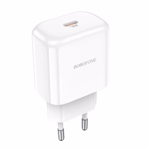 Borofone sienas lādētājs BN3 Premium - Type C - QC 3.0 PD 2.0 20W balts