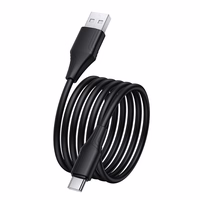 Kabelis silikona USB A uz USB C Hoco 3A 1 m X124 - melns