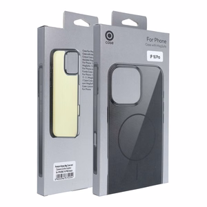 Spīdīgs magnētiskais viedtālruņa apvalks, saderīgs ar MagSafe, IPHONE 17 PRO, melns