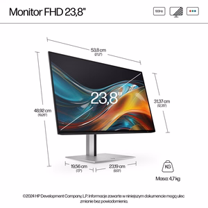 HP Series 7 Pro 23,8 collu FHD monitors - 724pf