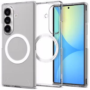 Spigen AirSkin MagFit maciņš modelim Samsung Galaxy Z Fold 8 Ultra – caurspīdīgs ar baltu krāsu