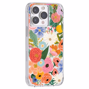 Rifle Paper Clear MagSafe vāciņš ierīcei iPhone 14 Pro Max, ar “Garden Party Blush” rakstu