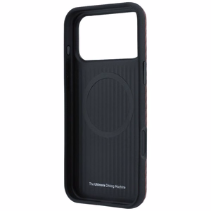 BMW aizsargvāciņš ierīcei iPhone 18 Pro / 17 Pro: (Carbon Metal Logo), saderīgs ar MagSafe, krāsa – bordo