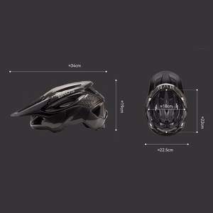 Rockbros LK-99 Mountain Bike Helmet with Adjustable Visor and Magnetic Closure 58-62 cm - Titanium