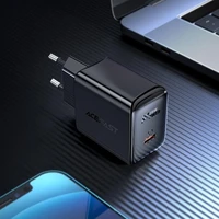 Acefast ātrās uzlādes USB Type C 20W Power Delivery lādētājs melns (A1 EU black)