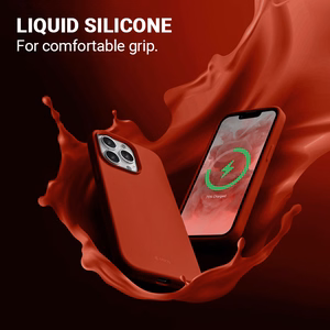 Crong Color Cover Magnetic vāciņš ierīcei iPhone 13 Pro Max, saderīgs ar MagSafe, sarkans