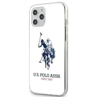 US Polo USHCP12MTPUHRWH iPhone 12/12 Pro 6.1" spīdīgs liela logotipa apvalks - balta