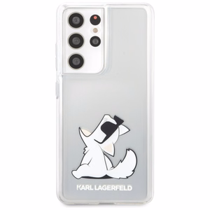 Karl Lagerfeld Choupette Fun Apvalks Samsung Galaxy S21 Ultra - Caurspīdīgs